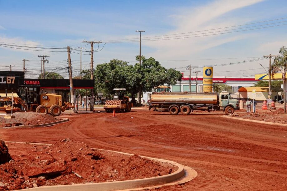Obras no Trevo Imbirussu avançam com novo traçado e modernização do sistema viário em Campo Grande
