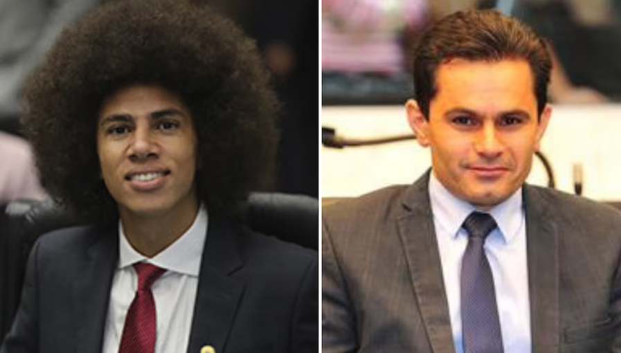 Os deputados estaduais do Paraná Renato Freitas (PT) e Márcio Pacheco (PP)