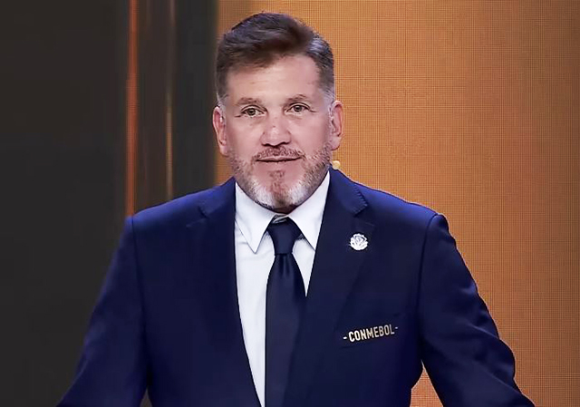 O presidente da Conmebol, Alejandro Domínguez