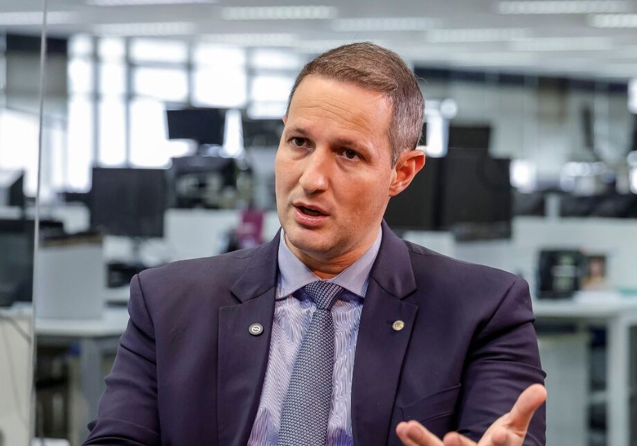 Deputado federal e secretário de segurança pública do Estado de São Paulo Guilherme Derrite. Foto: Taba Benedicto/Estadão