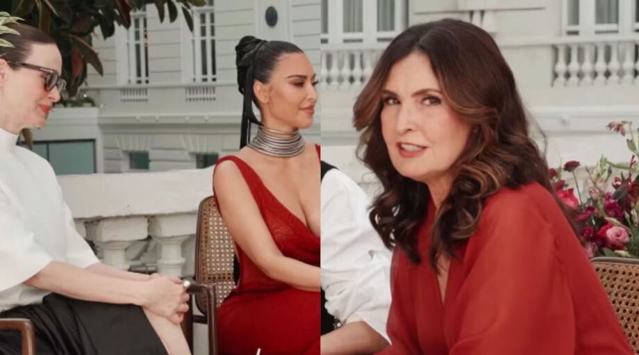 Fátima Bernardes recebeu Kim Kardashian e atrizes de Tudo é Justo para um brunch no Rio.