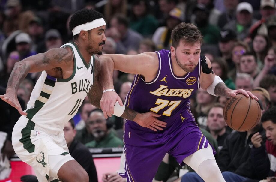 Luka Doncic comanda vitória dos Lakers com 41 pontos em atuação de gala contra os Bucks