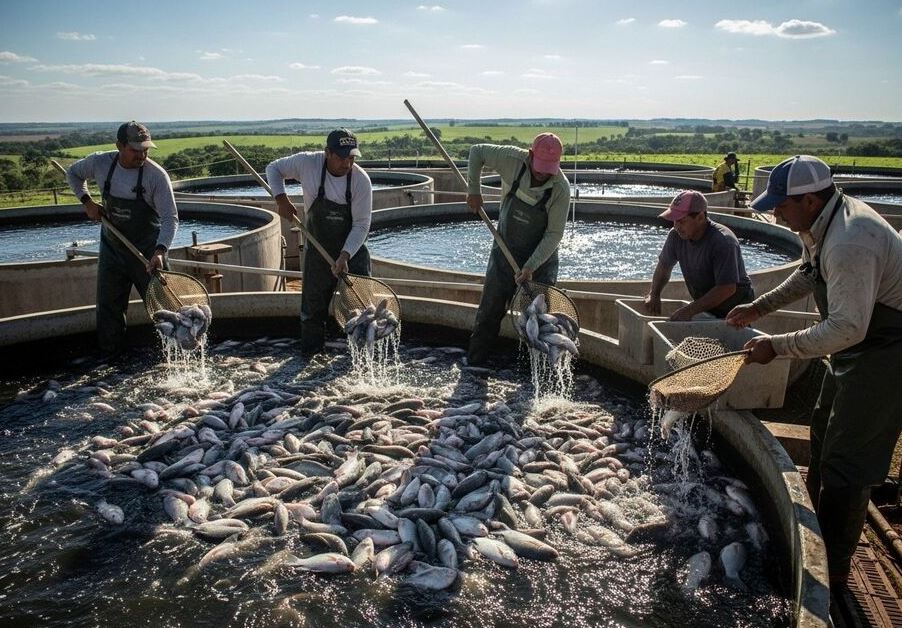 Projeto de lei quer proteger produtores locais e evitar riscos sanitários com tilápia sem origem comprovada em Mato Grosso do Sul.