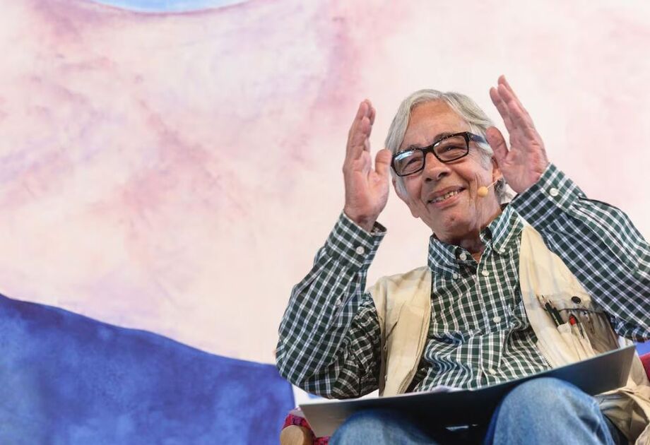 O poeta Leonardo Fróes em 2016, na Flip