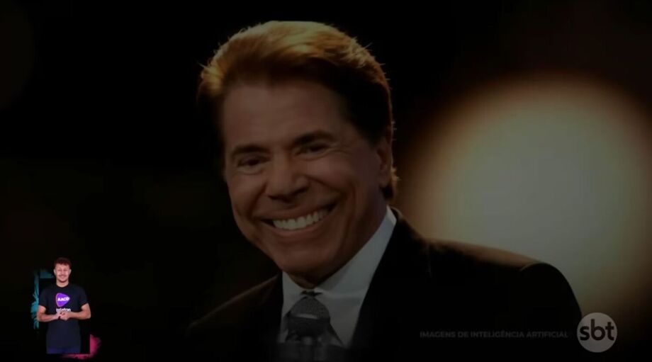 SBT usou inteligência artificial para gerar a imagem de Silvio Santos, morto em agosto do ano passado, durante a abertura do Teleton 2025
