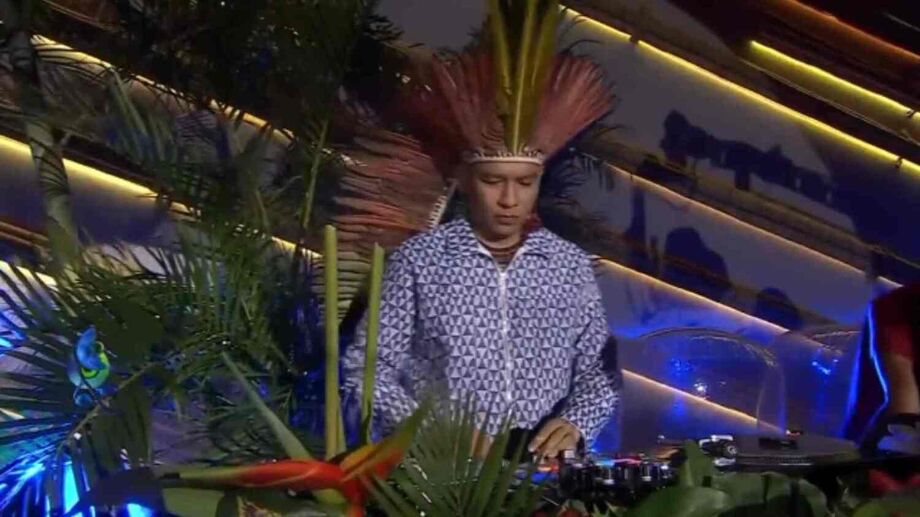 DJ Eric Terena leva cultura indígena e sonoridade de MS ao palco do Global Citizen: Amazônia diante de 50 mil pessoas.