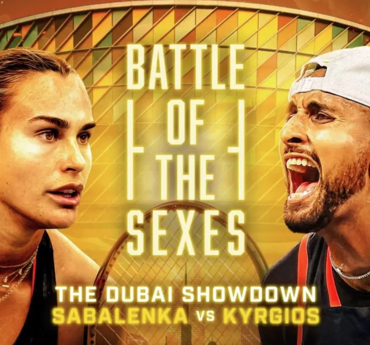 'Batalha dos Sexos' entre Sabalenka e Kyrgios será em dezembro