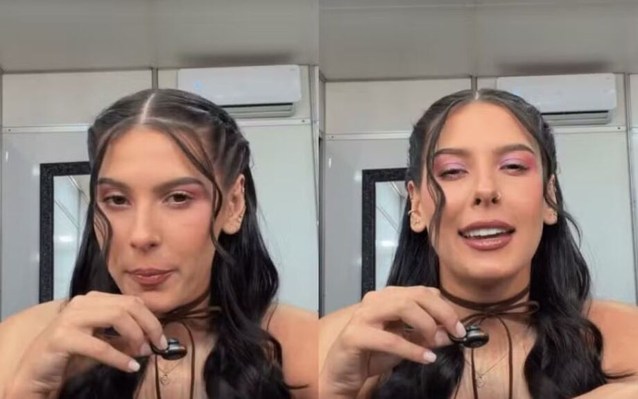 Cantora Ana Castela mostrou nas redes o uso de fita adesiva para disfarçar orelhas proeminentes.