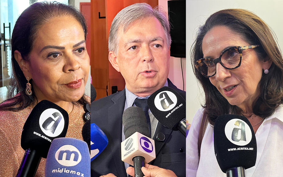 Desembargadora Jaceguara Dantas, secretário da Sejusp/MS, Carlos Videira e coordenadora da Casa da Mulher Brasileira, Carla Stephanini