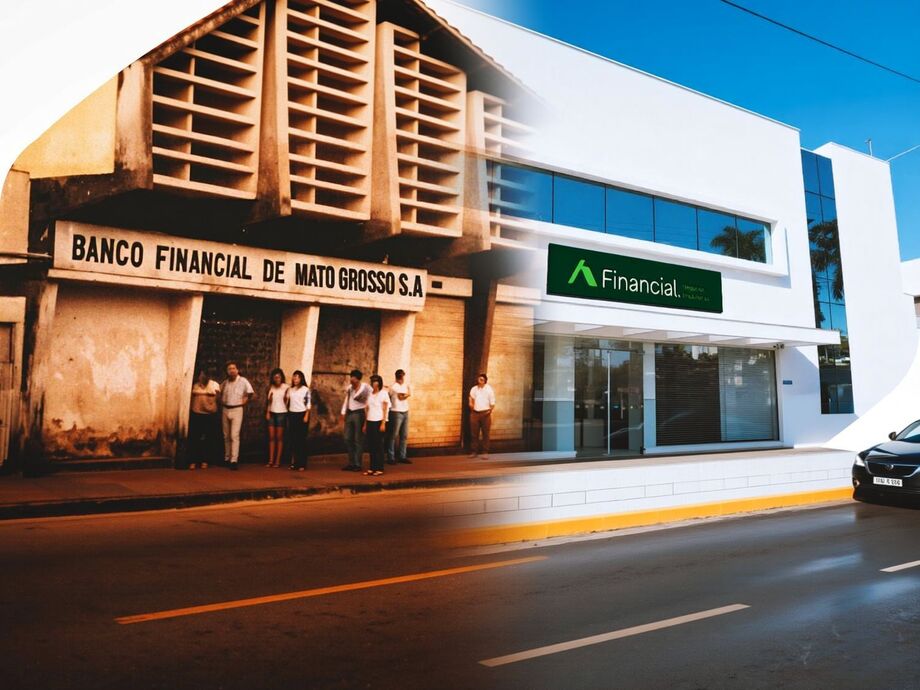 Sede antiga e sede atual da empresa, símbolo da transformação da Financial em mais de seis décadas de história no Mato Grosso do Sul