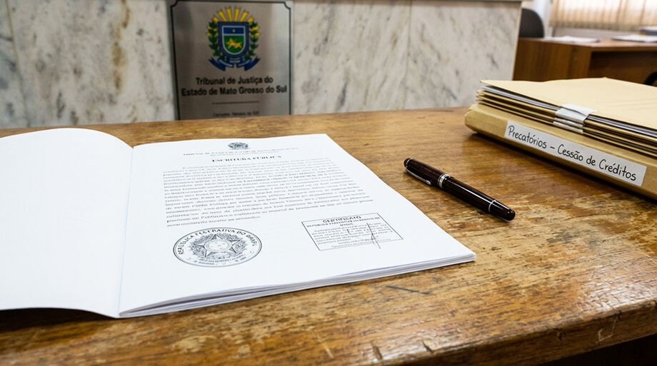 Tribunal de Justiça de Mato Grosso do Sul publica normas que exigem escritura pública para cessão de precatórios.