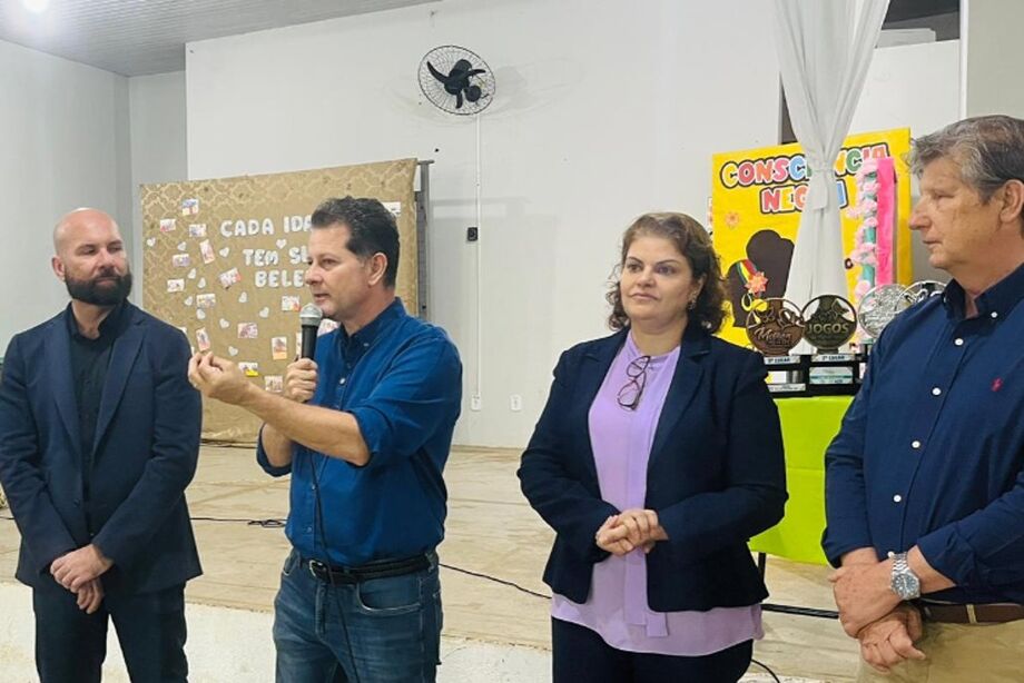 O Deputado Estadual Renato Câmara, presidente da Frente Parlamentar de Defesa da Pessoa Idosa, em visita a Chapadão do Sul