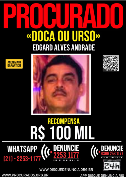 Doca, um dos líderes do CV, está sendo procurado pela polícia