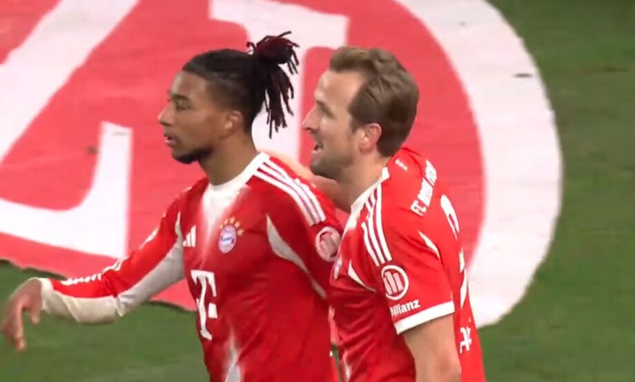 Harry Kane saiu do banco para marcar três vezes e comandar a goleada do Bayern sobre o Stuttgart.