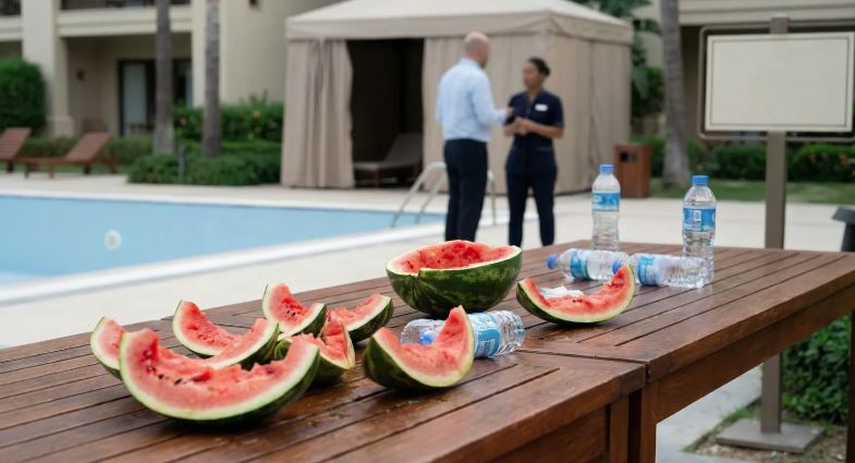 Homem morreu após participar de prova recreativa com melancia no São Pedro Thermas Resort, no interior paulista.