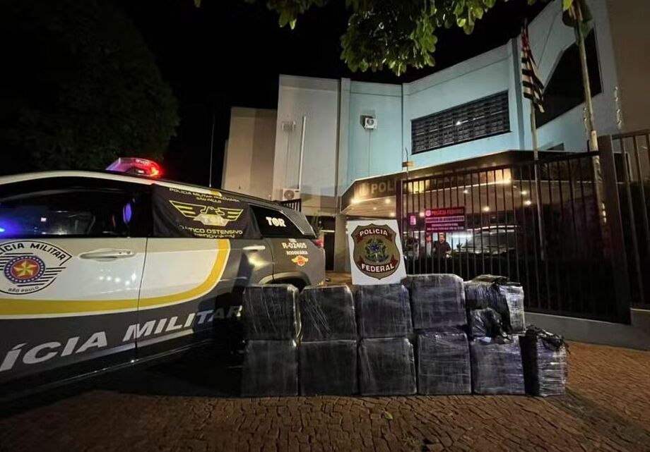 Carga com quase 350 quilos de cocaína foi apreendida em caminhão abordado no interior de São Paulo.