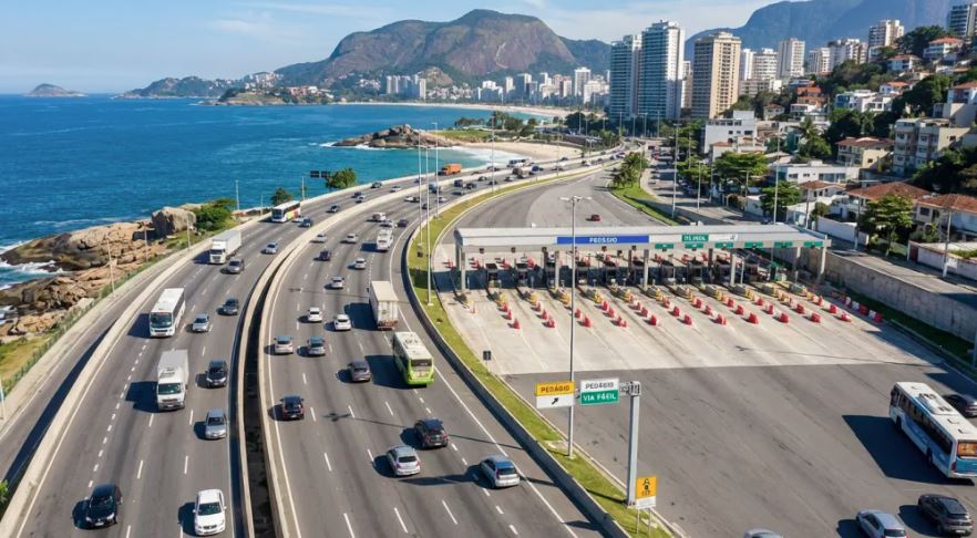 Motoristas enfrentam congestionamento na Rodovia dos Imigrantes na saída da capital para o litoral paulista