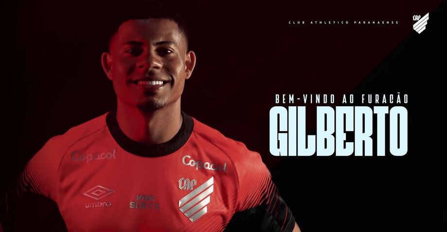Lateral-direito Gilberto é apresentado pelo Athletico-PR após chegar por empréstimo do Palmeiras.