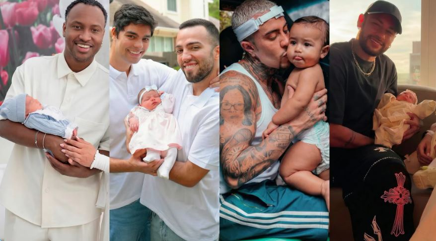 Celebridades do Brasil e do mundo celebraram a chegada de filhos e novos capítulos familiares em 2025.
