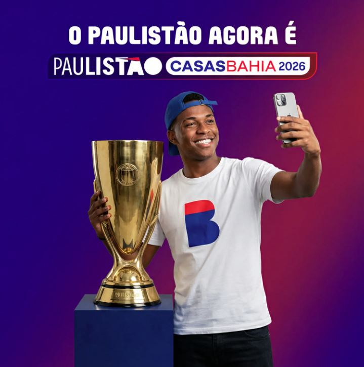 Casas Bahia assume os naming rights e o Campeonato Paulista passa a se chamar Paulistão Casas Bahia em 2026.