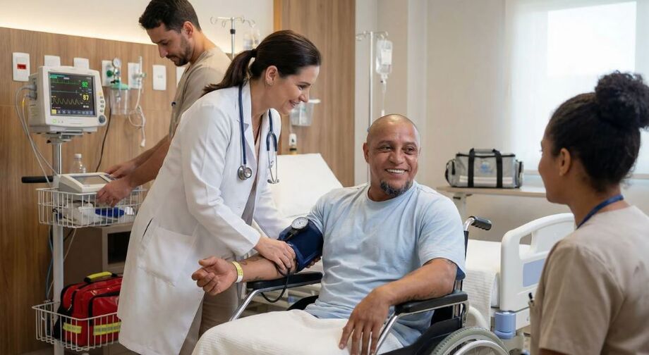 Roberto Carlos tranquiliza fãs após cirurgia preventiva no coração realizada em São Paulo.