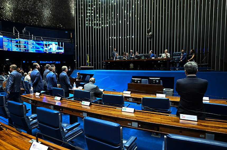O Plenário do Senado durante as votações