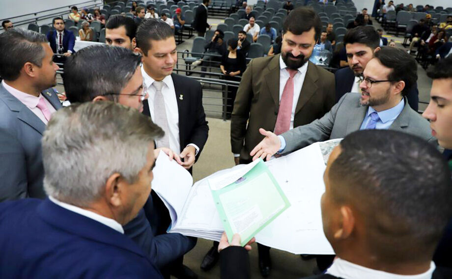 Plenário da Câmara Municipal de Campo Grande durante sessão