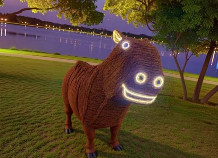 Após viralizar, escultura de capivara em decoração de Natal é barrada por vistoria técnica e excluída do contrato.