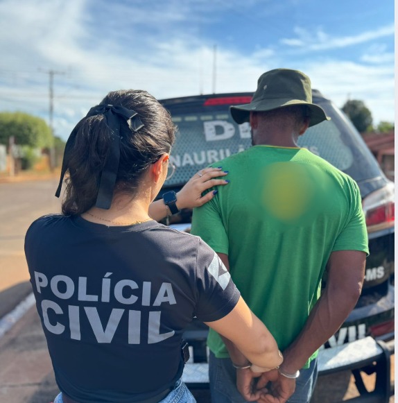 Polícia Civil prendeu o foragido em área rural de Anaurilândia, onde ele vivia com identidade falsa