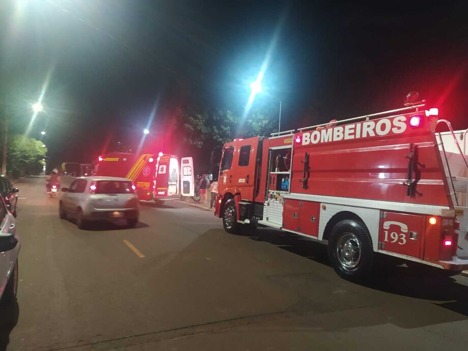 Acidente entre motos mobilizou bombeiros e policiais na região central de Fátima do Sul