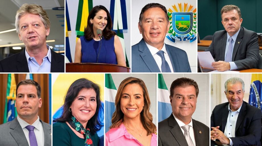 Principais nomes cotados para o Senado em 2026 em Mato Grosso do Sul: Jaime, Gianni, Gerson, Contar, Tebet, Soraya, Nelsinho e Azambuja