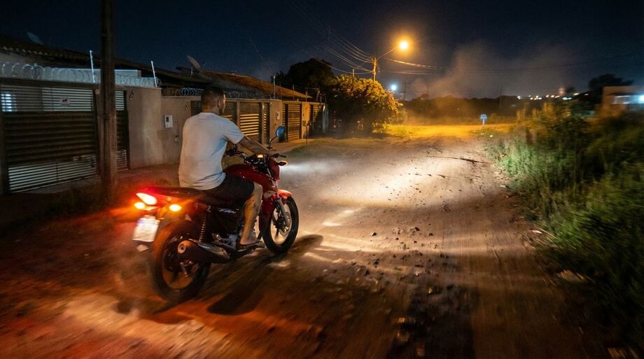 Imagem ilustrativa usada na reconstituição do local e das características da motocicleta envolvida no atropelamento no bairro Nova Lima.
