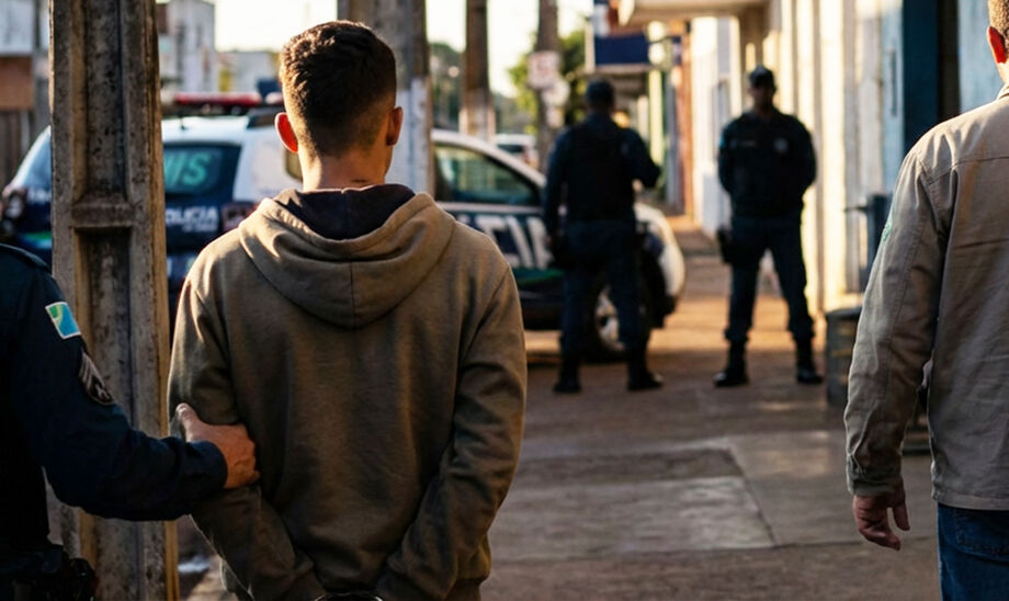 Homem foi levado para a Delegacia de Nioaque após desacatar e ameaçar policiais militares durante abordagem.