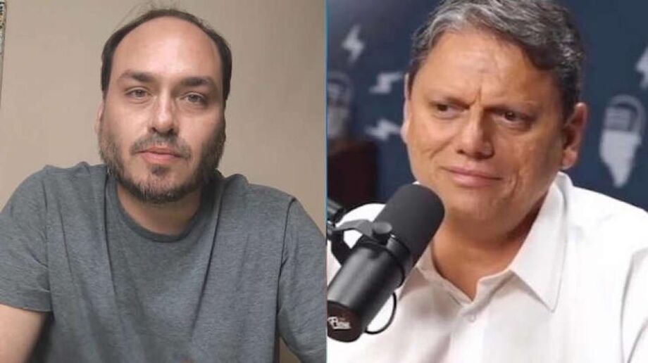 Carlos Bolsonaro relata almoço com Tarcísio e tenta amenizar ruídos na direita.
