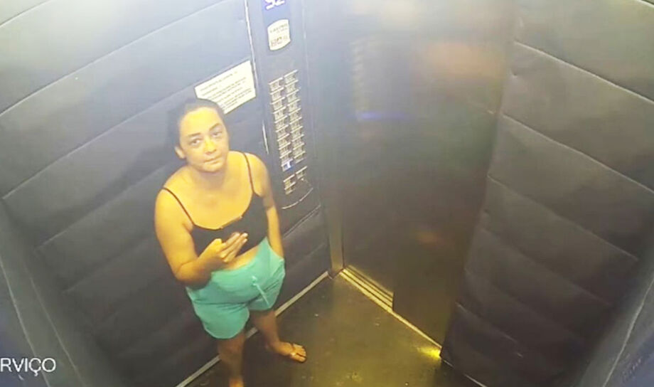 Imagens da câmera de segurança mostram Daiane Alves Souza