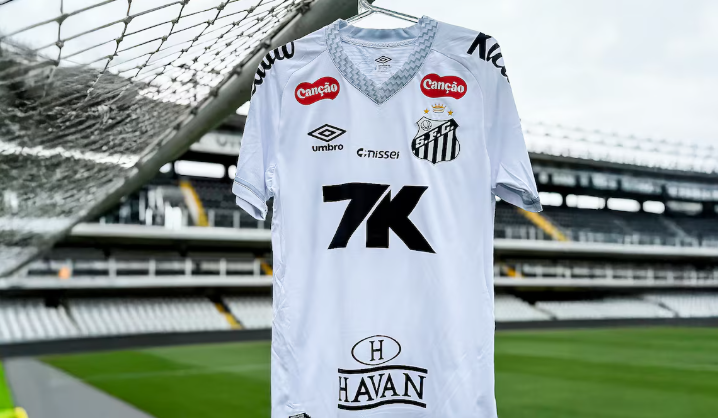 O Santos não tem mais patrocinador master após romper com casa de aposta 7K