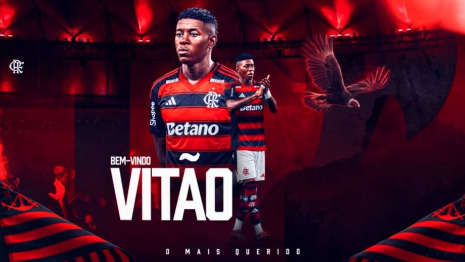 Vitão assina com o Flamengo até 2029 e é o primeiro reforço confirmado para a temporada 2026.