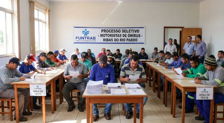 Funtrab realiza seleção para motoristas de ônibus que irão atuar no fretamento de trabalhadores em Ribas do Rio Pardo.