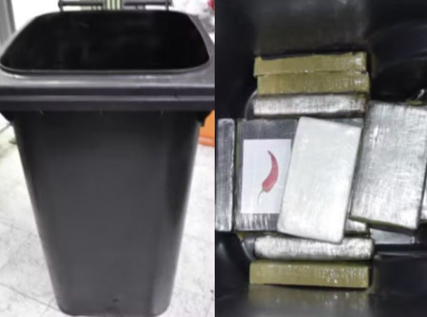 Polícia Federal realizou buscas em Guarulhos para desarticular esquema de tráfico que escondia cocaína em lixeiras adaptadas.