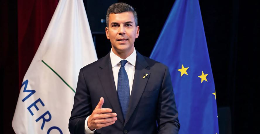 Presidente do Paraguai, Santiago Peña, defende integração e cooperação ao comentar acordo entre Mercosul e União Europeia.