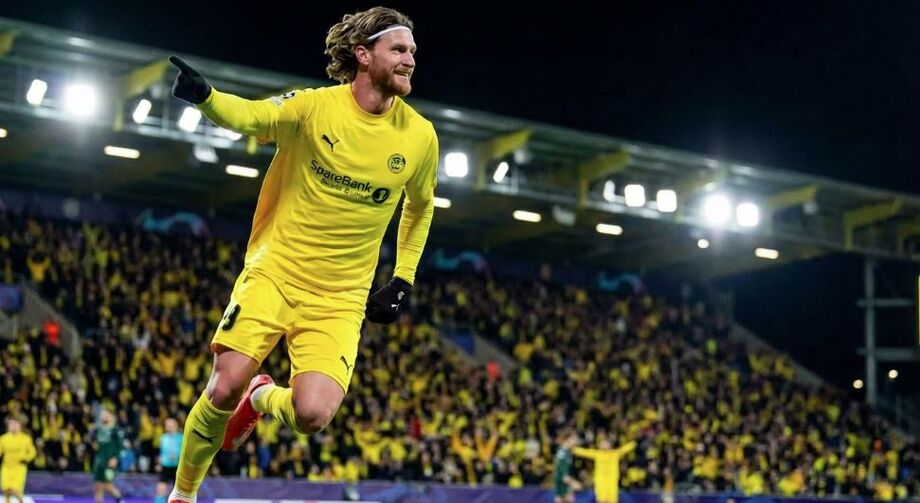 Kasper Hogh marcou dois gols na vitória do Bodo/Glimt sobre o Manchester City na Champions League