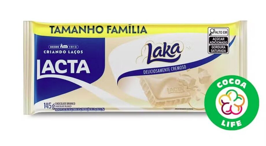 Anvisa determinou o recolhimento de lote do chocolate Laka por erro de embalagem e ausência de alerta sobre glúten.