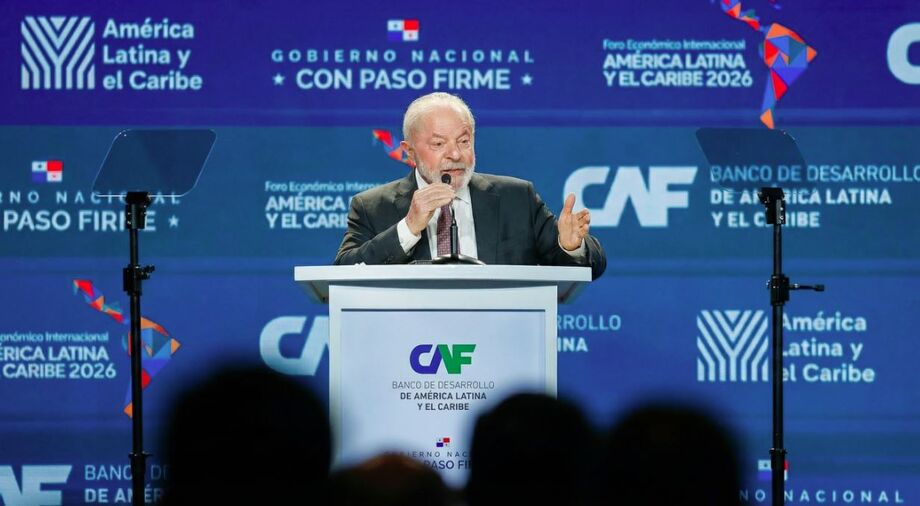 Lula durante discurso na abertura do Fórum Econômico Internacional da América Latina e Caribe, realizado no Panamá.