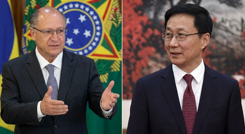 Geraldo Alckmin, presidente em exercício, tratou por telefone com o vice-presidente da China sobre comércio bilateral.