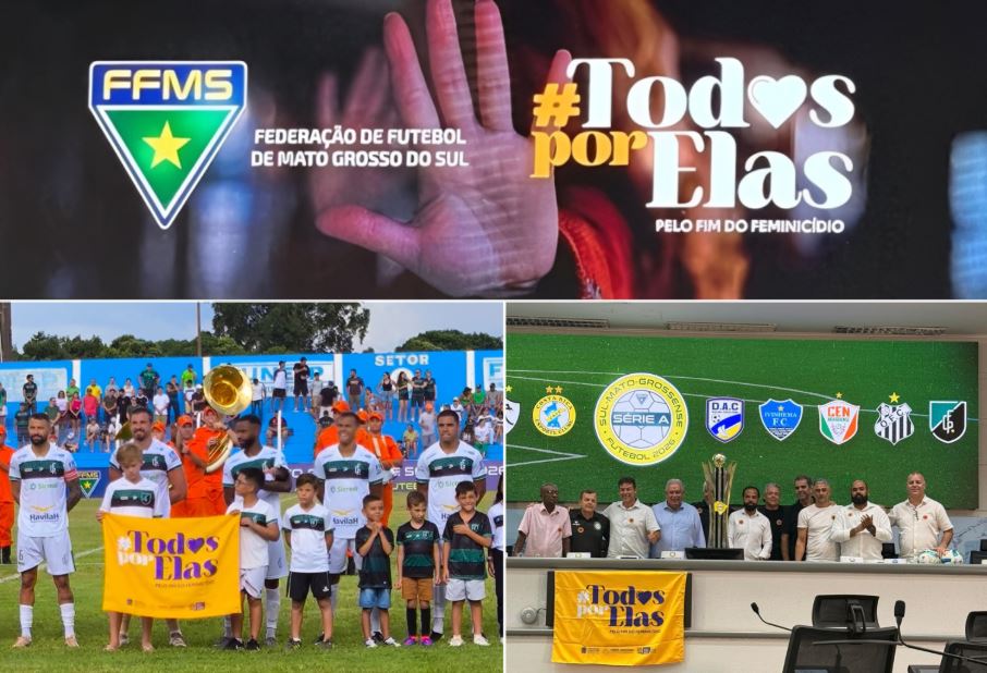 Campanha 'Todos Por Elas' foi destaque na abertura do Campeonato Sul-Mato-Grossense de 2026.