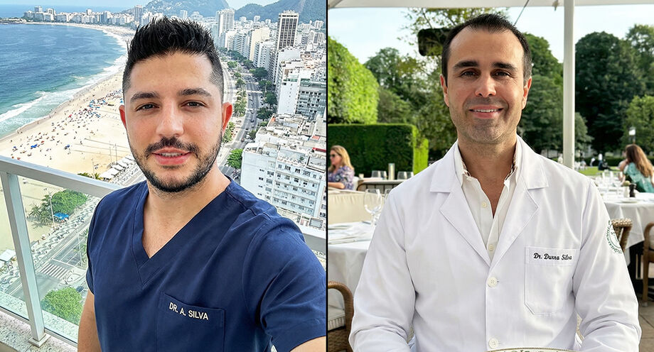 Médicos Vinícius dos Santos Oliveira (à esq), 35 anos e Luís Roberto Pellegrini Gomes, de 43 anos, foram mortos a tiros em Barueri (SP) por outro médico