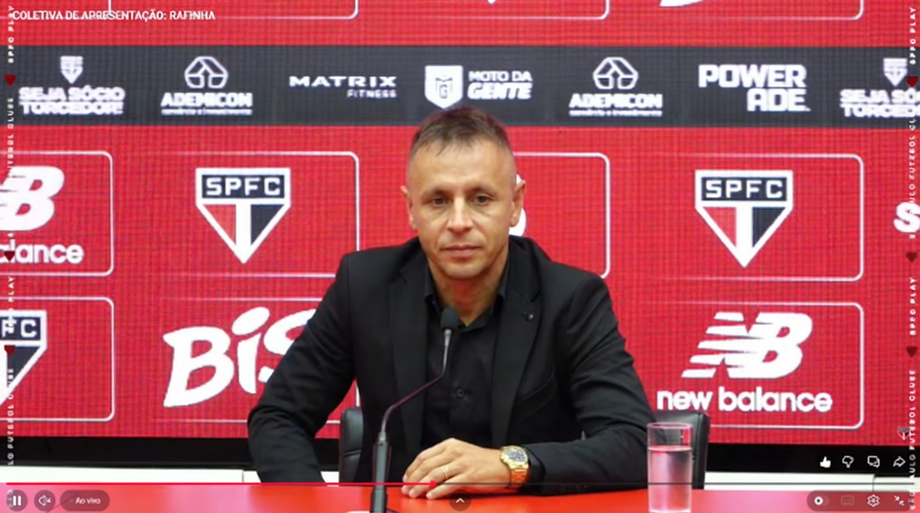 Rafinha é apresentado como novo gerente esportivo do São Paulo.