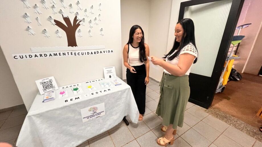 Em ação do Janeiro Branco, equipe de psicologia da SAS realiza dinâmicas de conscientização e orienta servidores sobre saúde mental em Campo Grande.