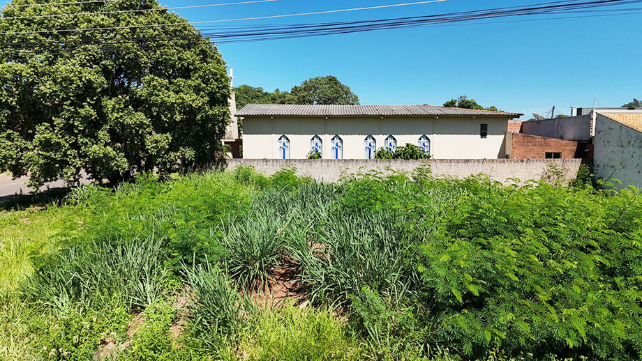 Terreno baldio com mato alto e lixo em Bonito; se o dono não fizer a limpeza após notificação, a Prefeitura pode multar, entrar na área, limpar e cobrar o serviço direto no CPF do proprietário.