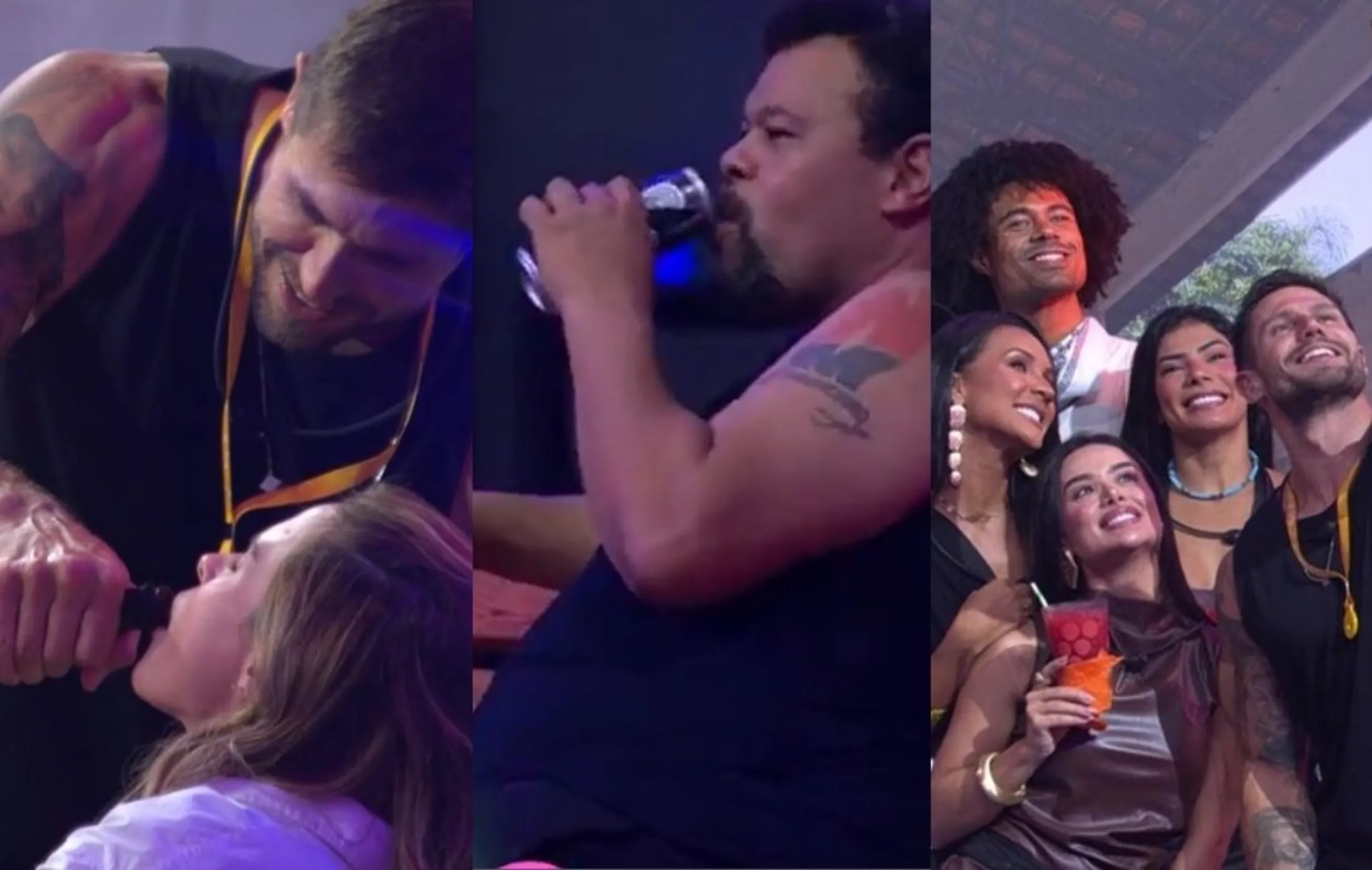 Jonas curte sua primeira Festa do Líder no BBB 26 ao lado de Ana Paula e Maxiane; madrugada teve flertes, prova vencida por Milena e beijo na pista.